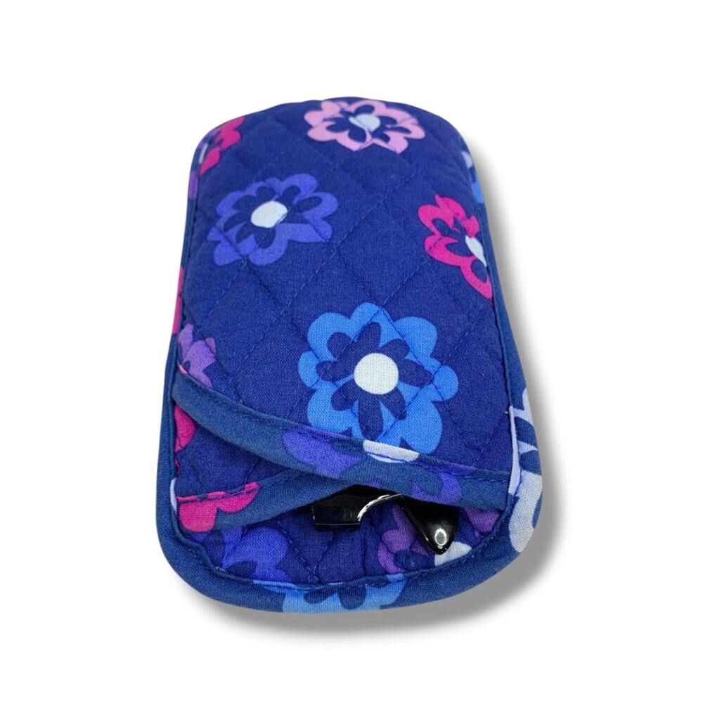 Vera Bradley Ellie Flowers Soft Eyeglasses Holder 2 Slip Pockets - Picture 4 of 5